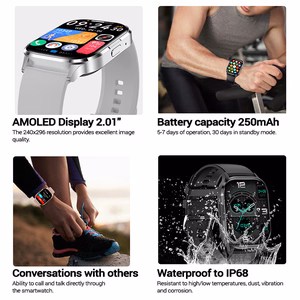 Blavec Išmanusis laikrodis W-18 Hellia HD AMOLED Voice Call (SWW18-G) pilkas