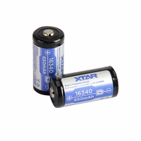 16340/R-CR123 3,7 V ličio jonų 650 mAh baterija su apsauga