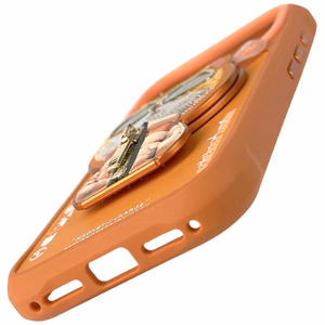 Nimmy Cool&Cute 2.0 Cat deklas iPhone 17 Pro su magnetiniu laikikliu - oranzinis