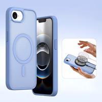 Dux Ducis Lawa iPhone 16e odinis dėklas su nuimama magnetine pinigine - mėlynas