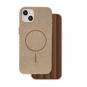 Glitter Thin Mag dėklas for iPhone 17 6,3" rudas