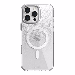 Moshi iGlaze MagSafe dėklas, skirtas iPhone 16 Pro Max, „Mist White“ spalvos