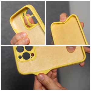 Silikoninis 2mm dėklas telefonui IPHONE 15 Pro Max citrininis