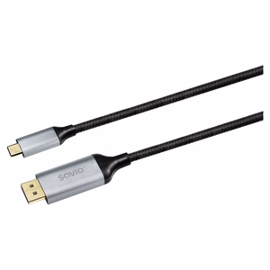 Savio CL-208 USB laidas USB 3.2 Gen 1 (3.1 Gen 1) 2 m USB C juodas, pilkas