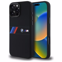BMW Silikoninis Vidurinė Juosta Magnetinis dėklas iPhone 16 Pro Max - juodas