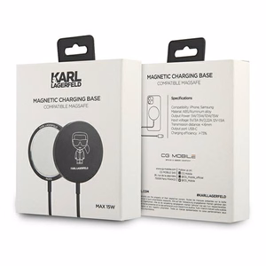 Беспроводное зарядное устройство Karl Lagerfeld 15W MagSafe KLCBMSIKBK