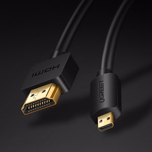 Ugreen HDMI - micro HDMI laidas 19 pin 2.0v 4K 60Hz 30AWG 1.5m juodas (30102)