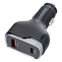 Automobilinis įkroviklis USB A + Type C PD QC3.0 3A 83W CC53-1A1C juodas