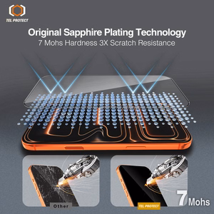 Tempered glass Tel Protect 10X HD DLC Diamond Coating skirtas Iphone 17 Pro (envelope)