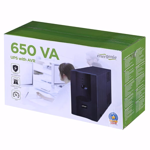 Gembird UPS-PC-652A nepertraukiamo maitinimo resursai (UPS) „Line-Interactive“ 0,65 kVA 390 W 3 AC išvestis(ys / čių)