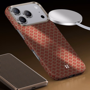 "Benks" magnetinis šarvas "Air Armor Grid Kevlar Case Metal Frame 600D (H070) for Iphone 17 Pro Max orange