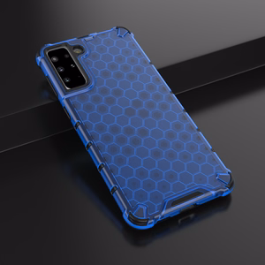Honeycomb Case бронированный чехол с TPU бампером для Samsung Galaxy S21+ 5G (S21 Plus 5G) синий
