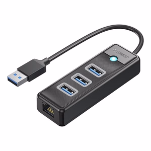 Orico PW3UR25-U3 USB Hub 4-Port 3x USB-A 3.0 1x RJ45 2.5G Ethernet 1 m - Black