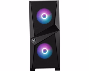 MSI MAG FORGE 100M „Midi Tower“ Juoda, Permatomas