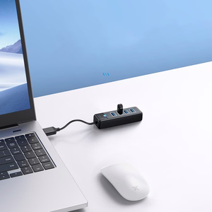 Hub Orico PW4U-U3 USB-A / 4x USB-A 3.0 - juodas