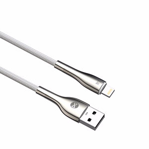 Forever Sleek laidas USB - Lightning 1,0 m 2.4A baltas