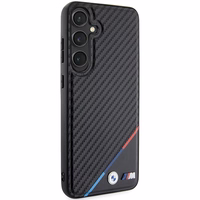 BMW BMHMS24S23PUDTK S24 S921 juodas/juodas kietas dėklas Carbon Tricolor Line MagSafe