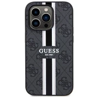 GUESS dėklas IPHONE 14 Pro Max suderinamas su MagSafe GUHMP14XP4RPSK (4G atspausdintos juostos) juodas
