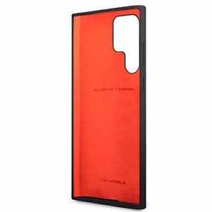 Ferrari FESSIHCS22LBK S22 Ultra S908 juoda/juoda kietas dėklas On Track Silicone
