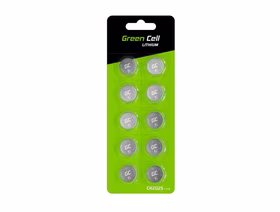 žalias Cell Blister 10x Lithium Battery CR2025 3V 160mAh Button
