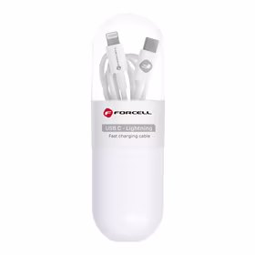 FORCELL C291 Kabelis C tipo į Lighninng PD 27W TUBE 1 m baltas