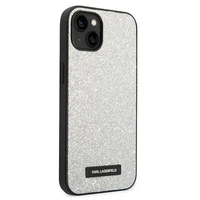 Dėklas telefonui Karl Lagerfeld KLHCP14MG2ELS iPhone 14 Plus 6.7\" sidabro / sidabro Glitter Plaque Logo