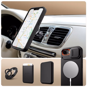 Tech-Protect Kevlar Aura Magnetinis dėklas telefonui iPhone 16e - juodas
