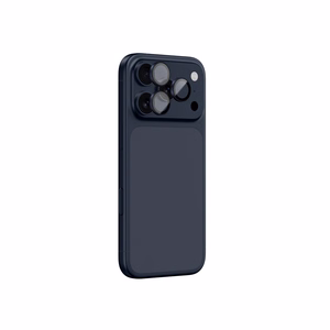 AmazingThing Objektyvo Stiklas iPhone 17 Pro / Pro Max su Mėlynu Aliuminio Rėmu