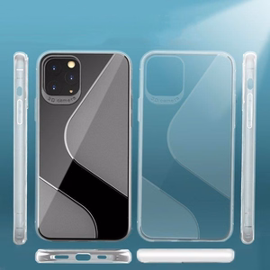 S-Case lankstus dangtelis TPU dėklas Huawei P40 Lite E juodas