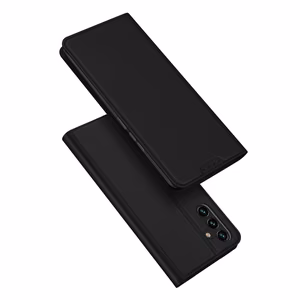 Dux Ducis Skin Pro Dėklas telefonui Samsung Galaxy A14 4G / 5G su atverčiamu kortelių dėklu ir stovu Juodas