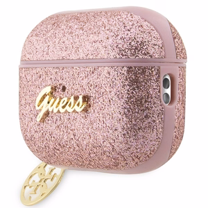 Guess GUAP2GLGSHP ausinių dėklas (m) - rožinis Glitter Flake 4G Charm Collection