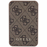 Guess Išorinė baterija 15W GUPB5LP4GEGW 5000mAh ruda/ruda 4G Odinis Metalinis Logotipas
