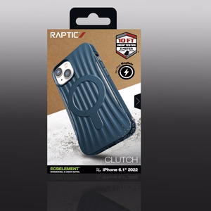 Raptic X-Doria Clutch dėklas iPhone 14 su Magnetine galinė mėlyna danga