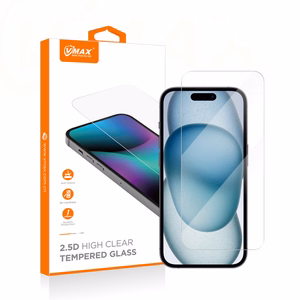 "Vmax" grūdintas stiklas 2,5D Normal Clear Glass, skirtas "iPhone 15 Pro 6,1"