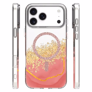 Epoxy Mag dėklas skirtas iPhone 17 Pro Max 6,9'' rožinis