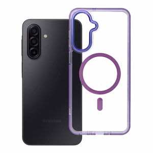 Case for Samsung A17 Frame Clear Hybrid Mag Cover compatible with MagSafe purple