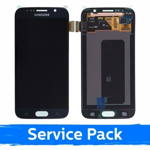 LCD дисплей для Samsung G920 S6 чёрный (Service Pack)