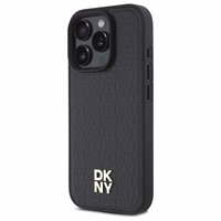 DKNY pasikartojančio rašto logotipo magnetinis dėklas telefonui iPhone 16 Pro - juodas