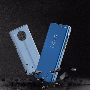 Dėklas telefonui Clear View Huawei nova 8i flip dėklas juodas