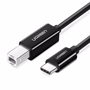 Ugreen US241 USB-C 2.0 - USB-B laidas 1m - juodas