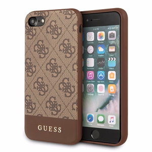 Чехол Guess 4G Stripe Collection для iPhone 7 / 8 / SE 2020 / SE 2022 - коричневый