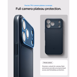 Spigen Thin Fit MagSafe dėklas, skirtas iPhone 17 Pro Max / 18 Pro Max, mėlynas
