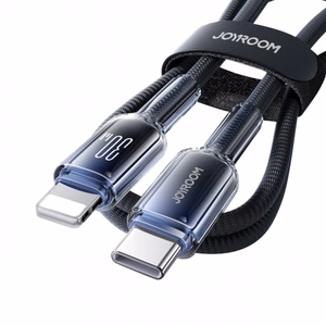 USB laidas Joyroom „S-A42“ juodas „Type-C / Lightning“ 120cm (iki 30W)