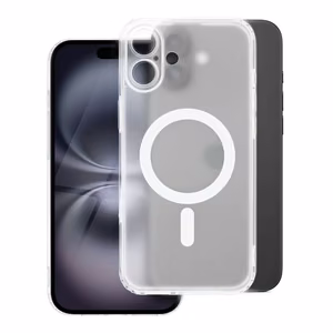 Case for iPhone 14 PLUS Frost Mag Cover compatible with MagSafe (camera protection) transparent frozen