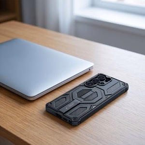 Tech-Protect MagBlast MagSafe dėklas ir 2 grūdintų stiklų rinkinys, skirtas Samsung Galaxy S26 Ultra – juodas