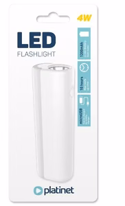Platinet LED žibintuvėlis (4W 1200mAh) baltas