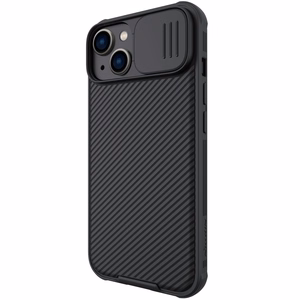 Nillkin CamShield Pro dėklas iPhone 14 Plus šarvuotas dėklas su kameros apsauga juodas
