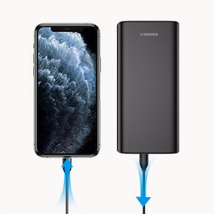 VEGER Išorinė baterija 20000 mAh PD QC3.0 5A 100W T100 (W2032C-100) juoda