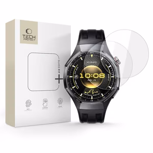 Tech-Protect Glass Fit+ 2 dalių grūdinto stiklo rinkinys Huawei Watch GT 6 Pro 46mm laikrodžiui - skaidrus