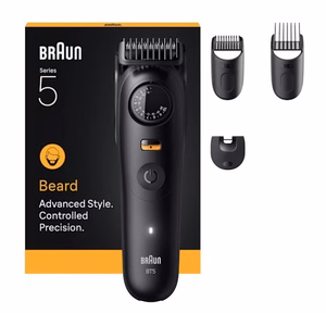 Braun BeardTrimmer 5 BT5520 barzdos kirpimo mašinėlė Baterija 40 2 cm „Wet & Dry“ Juoda